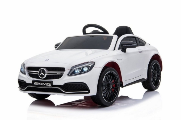 Toys Store Elektro-Kinderauto »Kinder Elektro Auto Mercede Kinderauto C63 Amg Eva Leder Led Usb Mp3 Weiss«, Belastbarkeit 35 kg