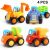 Trägheitsspielzeug Frühpädagogisches Kleinkind Babyspielzeug Reibungsgetriebene Autos Push and Go Autos Traktor Bulldozer Dumper Zementmischer…