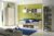 trend-moebel JUGENDZIMMER KINDERZIMMER 4-TLG.-Komplettset KLEIDERSCHRANK 2-TRG. Bett 90×200 Regal Eiche Sanremo Weiss NEU