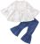 TT- Babykleidung Set Baby Mädchen Kleidung Outfit Langarm Spitze Rundhals Pullover Tops + Jeans Hose Neugeborene Babyset Kleidung Neugeborene Baby…
