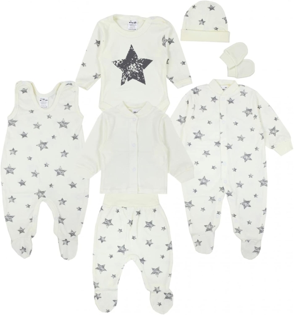 TupTam Baby Bekleidungsset Erstausstattung Sterne 7 teilig