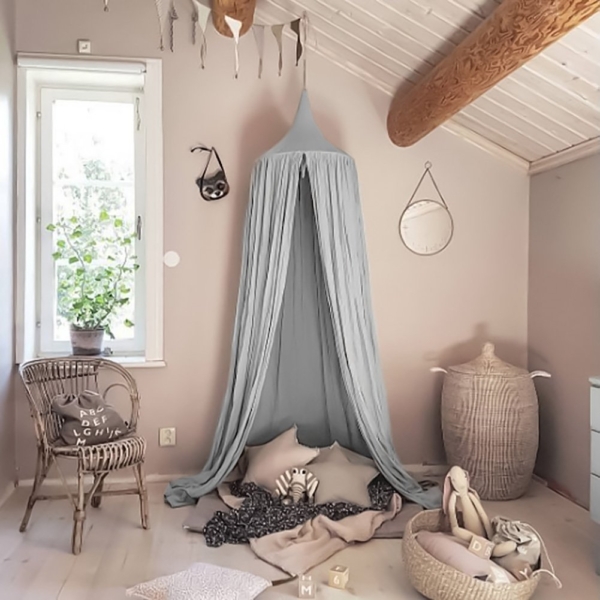 Tyhbelle Baby Baldachin Betthimmel Kinder Babys Bett Baumwolle Hängende Moskiton für Schlafzimmer Ankleidezimmer Spiel Lesen Zeit Höhe 230 cm…