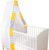 ULLENBOOM ® Babybett Himmel 135×200 cm Elefant Gelb (Made in EU) – Betthimmel Baldachin aus ÖkoTex Baumwolle, für 60×120 cm & 70×140 cm Babybett,…