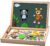 Uping magnetisches Holzpuzzle Staffelei doppelseitige Tafel Holzbrett Doodle 100 Stücke für ab 3 jahre Kinder Wald and Tier