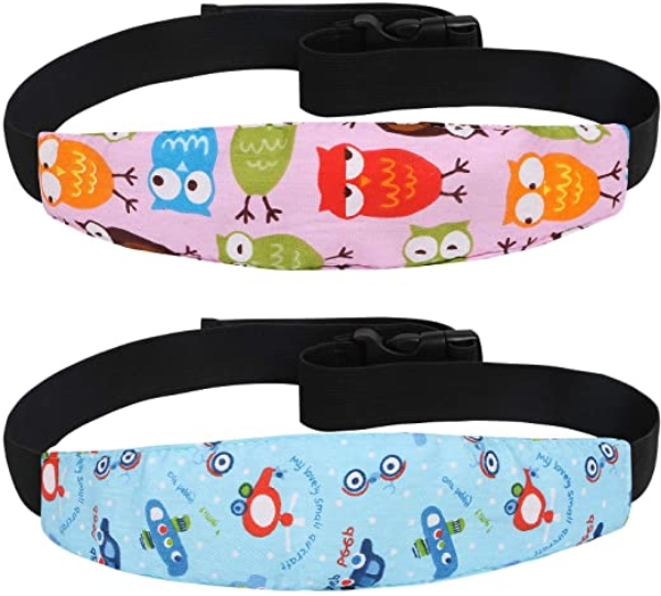 URAQT 2 Pcs Einstellbare Laufställe Schlaf Stellungsregler Kinderwagen Kinderwagen Kindersitz Befestigung Riemen Kopf Halter