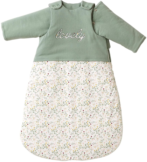 Vertbaudet Baby Schlafsack,Blumenzauber, Ärmel abnehmbar