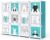 Vicco Kleiderschrank Andy Kinder modular Kinderregal Kleiderstange Steckregal (Blau, 12 Fächer)