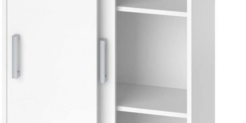 Vicco Kleiderschrank Falk Wäscheschrank Schiebetürenschrank Kinder Kommode (Weiß)
