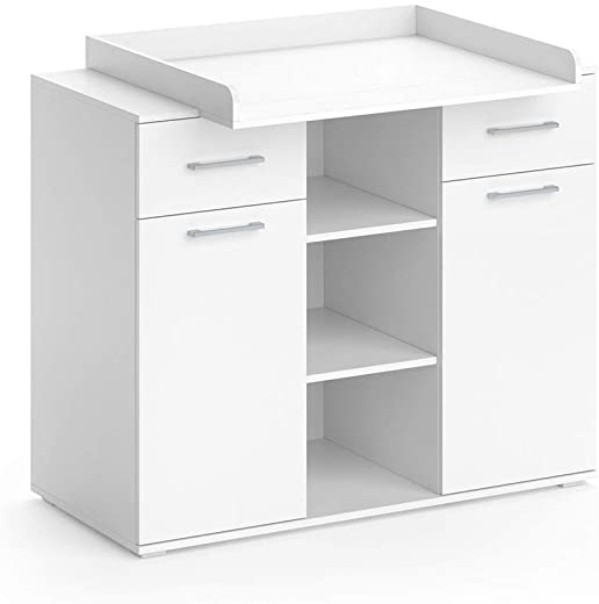 Vicco Wickelkommode Wickeltisch Wickelregal Leonie mit Wickelaufsatz Babyregal