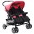 vidaXL Zwillings-Kinderwagen aus Stahl, Rosa und Schwarz, Zubehör für Babys und Kleinkinder, verstellbar, leicht, vielseitig, kompakt, praktisch,…