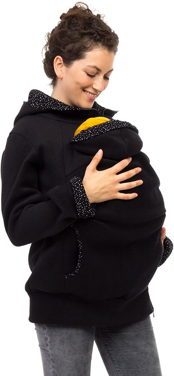 Viva la Mama Kängurujacke, Tragejacke für Baby aus Fleece – AHOI