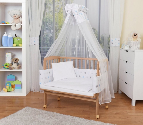 Waldin Beistellbett »WALDIN Baby Beistellbett mit Matratze und Nestchen, 16 Modelle wählbar«