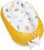 warmes Nestchen Baby 90×50 cm – Kuschelnest Neugeborene Nestchen Winter / Herbst Kokon Babynest Safari mit Senf Minky