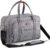Welavila Wickeltasche, Wickeltaschen für Mama und Papa, mit Wickelauflage und isolierten Taschen, umwandelbare Reisetasche Messenger, grau