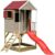 Wendi Toys M7 Spielturm mit Rutsche Kinder | Rot Gartenhaus aus Holz mit Sandkasten und Tafel | Multifunktionales Baby Spielhaus Garten ab 3 Jahre…