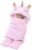 Wetry Einhorn Babyschlafsack Baby Pucksack Neugeboren Wickeldecke Pucktuch Swaddle Decke Plüsch Warme Neugeborene Geschenk Winterdecke für 0-3…