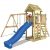 Wickey Spielturm »Klettergerüst MultiFlyer mit Schaukel & Rutsche, Kletterturm mit Holzdach, Sandkasten, Leiter & Spiel-Zubehör«