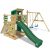 Wickey Spielturm »Klettergerüst Smart Camp mit Schaukel & Rutsche, Baumhaus mit Sandkasten, Kletterleiter & Spiel-Zubehör«