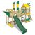 Wickey Spielturm »Klettergerüst Smart Cruiser mit Schaukel & grüner Rutsche, Baumhaus mit Sandkasten, Kletterleiter & Spiel-Zubehör«