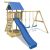 Wickey Spielturm »Klettergerüst Smart Empire mit Schaukel & blauer Rutsche, Kletterturm mit Sandkasten, Leiter & Spiel-Zubehör«
