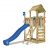 Wickey Spielturm »Klettergerüst Smart Flash mit blauer Rutsche, Kletterturm mit Sandkasten, Leiter & Spiel-Zubehör«
