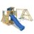 Wickey Spielturm »Klettergerüst Smart Surf mit Schaukel & blauer Rutsche, Kletterturm mit Sandkasten, Leiter & Spiel-Zubehör«