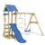 Wickey Spielturm »Klettergerüst TinyCabin mit Schaukel & Rutsche, Kletterturm mit Sandkasten, Leiter & Spiel-Zubehör«