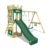 Wickey Spielturm »Ritterburg KnightFlyer mit Schaukel & Rutsche, Spielhaus mit Sandkasten, Kletterleiter & Spiel-Zubehör«