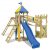 Wickey Spielturm »Ritterburg Smart Legend 150 mit Schaukel & blauer Rutsche, Spielhaus mit Sandkasten, Kletterleiter & Spiel-Zubehör«