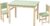 Woltu Kindersitzgruppe, Kindertisch mit Stühle, 3tlg. Kindersitzgruppe, 1 Kindertisch und 2 Stühle, Sitzgruppe für Kinder aus Kiefernholz E1 MDF…