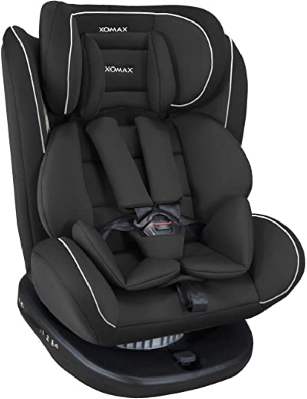 XOMAX 916 Kindersitz drehbar 360° mit ISOFIX und Liegefunktion I mitwachsend I 0-36 kg, 0-12 Jahre, Gruppe 0/1/2/3 I 5-Punkt-Gurt und 3-Punkt-Gurt…