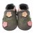 Yalion »Weiche Leder Lauflernschuhe Hausschuhe Lederpuschen 3-Blumen Grau 100% Leder« Krabbelschuh