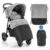 Zamboo Fußsack »Schwarz«, Universal Decke für Kinderwagen und Buggy wasserabweisende Beindecke für Sportwagen