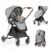Zamboo Kinder-Buggy »Automatic Fold – Grau«, (2-tlg), mit Schwenkschieber, Liegefunktion und Beindecke – Leichter Kinderwagen, klein…