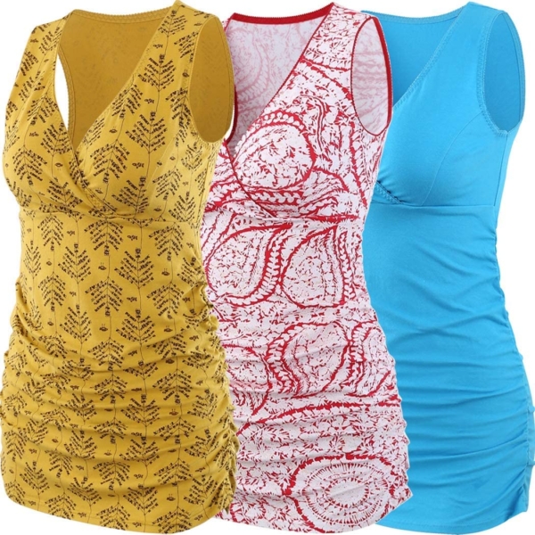 ZUMIY Still-Shirt/Umstandstop, Schwangeres Stillen Nursing Schwangerschaft Top Umstandsmode Unterwäsche