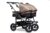 ZWILLINGSKINDERWAGEN GESCHWISTERKINDERWAGEN BUGGY TFK DUO KOMBIKINDERWAGEN MIT LUFTRAD SET (braun)