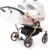 ZWILLINGSKINDERWAGEN GESCHWISTERWAGEN ZWILLINGSBUGGY TWIN JUNAMA DUO GLOW (01 Rose Gold, 3IN1)