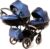 ZWILLINGSKINDERWAGEN GESCHWISTERWAGEN ZWILLINGSBUGGY TWIN JUNAMA DUO SLIM FLUO LINE (Fluo Blau-Kupfer 01, 3IN1)